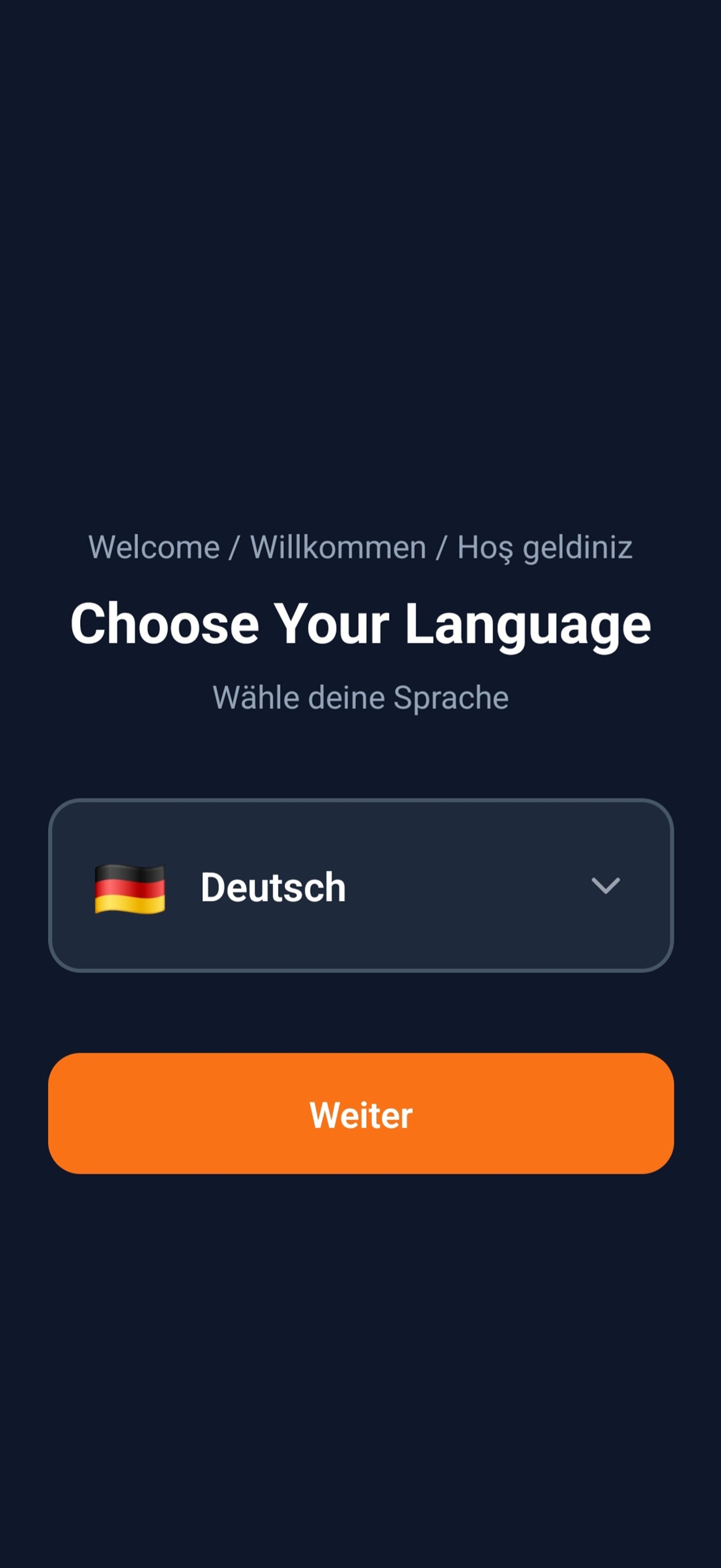 Sprache wählen