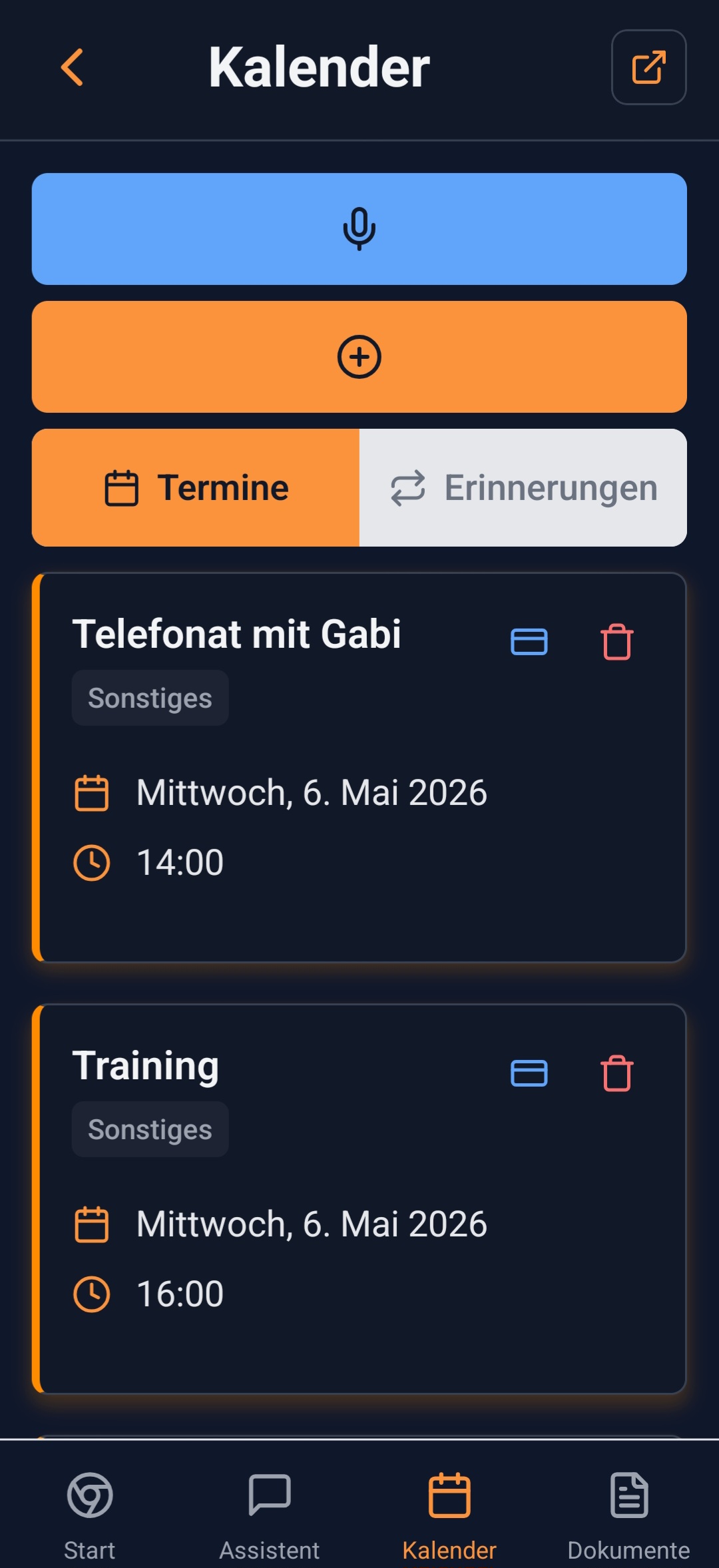 Kalender Termine